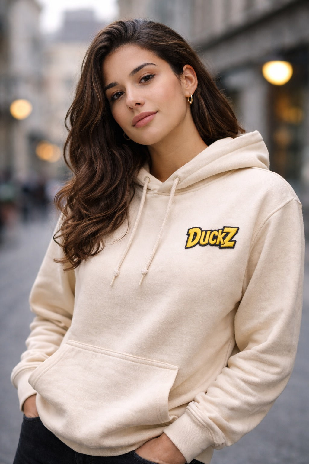 DuckZ Hoodie Sand -  Cozy Streetwear