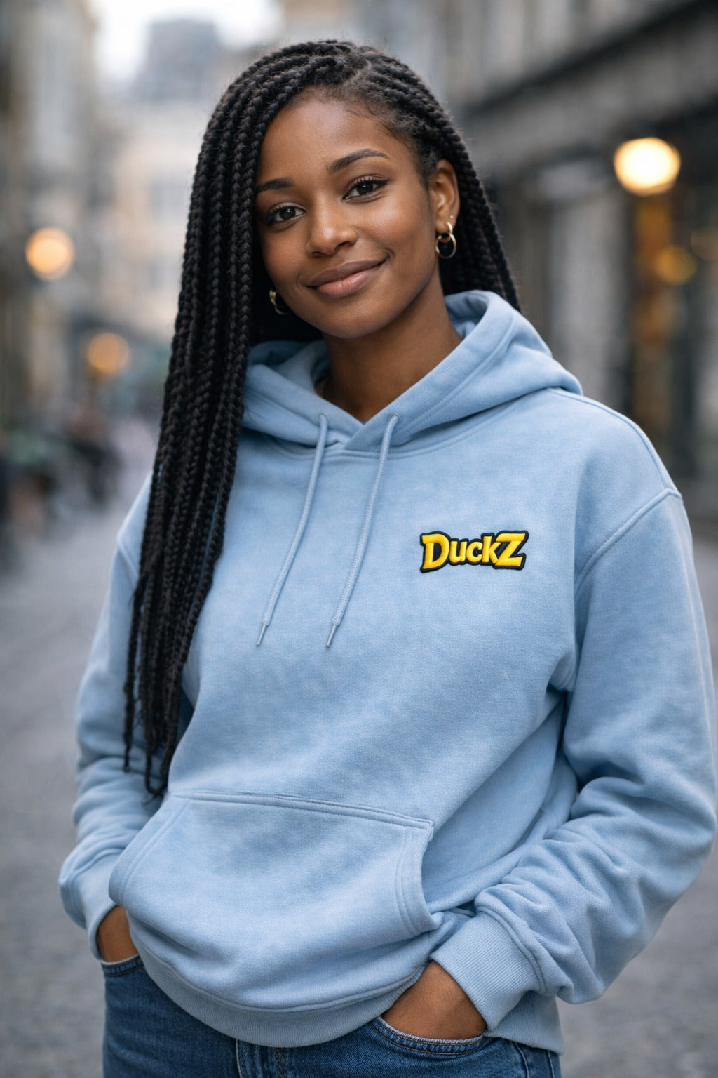 DuckZ Hoodie Light Blue -  Cozy Streetwear